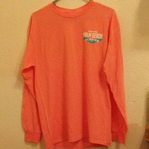 Coral Long Sleeve Palm Beach Shirt